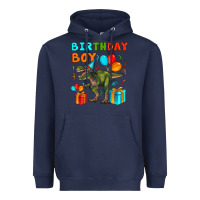Navy birthday boy t rex Heavyweight Hoodie - Artiststas