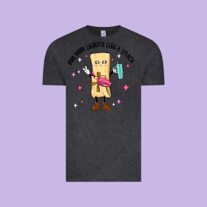 Out Here Looking Like A Snack Vintage Tee Designed By Maliassmallbusiness