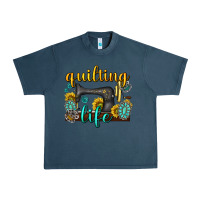 Midnight Navy quilting life western Urban Heavy Tee - texasbilliewilder