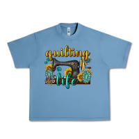 Pebble Blue quilting life western Urban Heavy Tee - texasbilliewilder