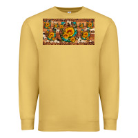 Antique Gold sunflower gemstone leopard cowhide horseshoe license plate Premium Sweatshirt - Artiststas