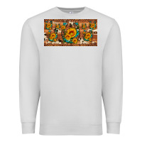 Dove Grey sunflower gemstone leopard cowhide horseshoe license plate Premium Sweatshirt - Artiststas