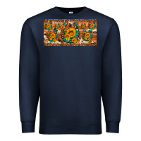 Navy sunflower gemstone leopard cowhide horseshoe license plate Premium Sweatshirt - Artiststas