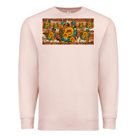 Pale Pink sunflower gemstone leopard cowhide horseshoe license plate Premium Sweatshirt - Artiststas