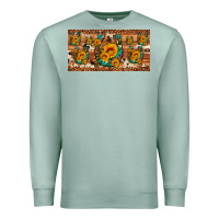 Seafoam sunflower gemstone leopard cowhide horseshoe license plate Premium Sweatshirt - Artiststas