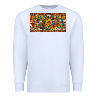 White sunflower gemstone leopard cowhide horseshoe license plate Premium Sweatshirt - Artiststas