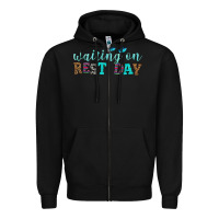 Black waiting on rest day Zipper Hoodie - HRA Design Shop
