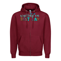 Burgundy waiting on rest day Zipper Hoodie - HRA Design Shop