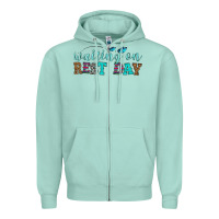 Seafoam waiting on rest day Zipper Hoodie - HRA Design Shop