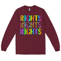 Burgundy rights rights rights (pride) Long Sleeve Tee - Zillion Design Studio