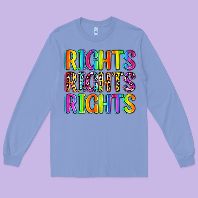 Rights Rights Rights (pride) Long Sleeve Tee Designed By Zillion Design Studio