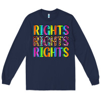 Navy rights rights rights (pride) Long Sleeve Tee - Zillion Design Studio