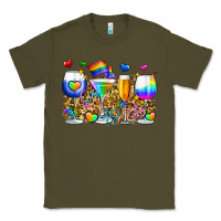 Army Green pride wine cups Classic Tee - Zillion Design Studio