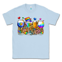Dusty Blue pride wine cups Classic Tee - Zillion Design Studio