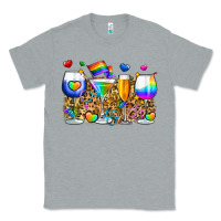 Heather Grey pride wine cups Classic Tee - Zillion Design Studio