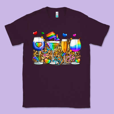 Pride Wine Cups Classic Tee Designed By Zillion Design Studio
