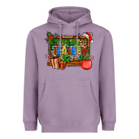 Lavender christmas teacher and coffe cup with board Heavyweight Hoodie - AdoDesignShop