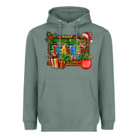 Sage christmas teacher and coffe cup with board Heavyweight Hoodie - AdoDesignShop