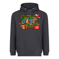 Smoke christmas teacher and coffe cup with board Heavyweight Hoodie - AdoDesignShop