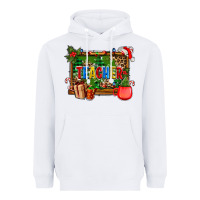 White christmas teacher and coffe cup with board Heavyweight Hoodie - AdoDesignShop