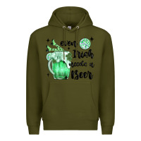 Army Green even ırısh needs a beer Premium Hoodie - MaliasSmallBusiness