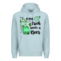 Blue Mist even ırısh needs a beer Premium Hoodie - MaliasSmallBusiness