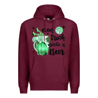 Burgundy even ırısh needs a beer Premium Hoodie - MaliasSmallBusiness