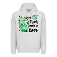 Dove Grey even ırısh needs a beer Premium Hoodie - MaliasSmallBusiness