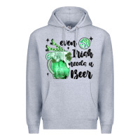 Heather Grey even ırısh needs a beer Premium Hoodie - MaliasSmallBusiness
