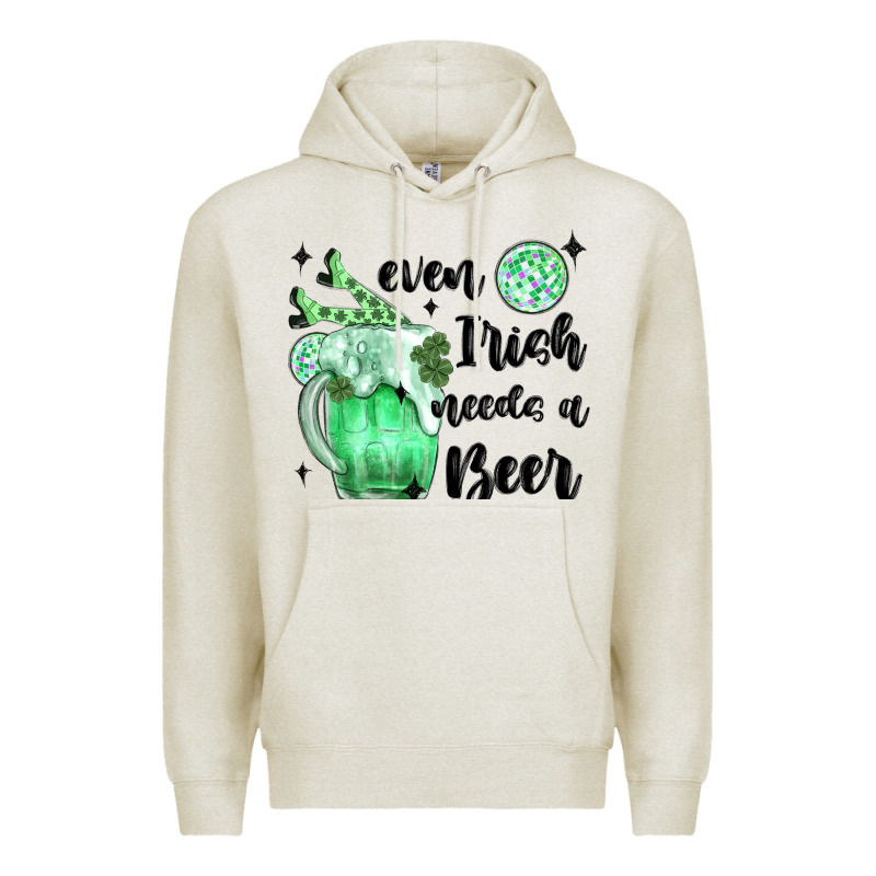 Even ırısh Needs A Beer Premium Hoodie by MaliasSmallBusiness | Teevron
