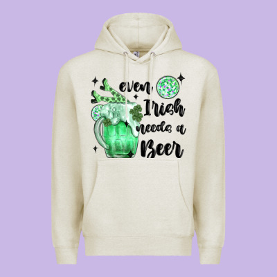 Even ırısh Needs A Beer Premium Hoodie Designed By Maliassmallbusiness