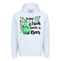 White even ırısh needs a beer Premium Hoodie - MaliasSmallBusiness