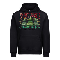 Black Saint Nick's Christmas Tree Farm Urban Hoodie - MaliasSmallBusiness