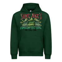 Forest Green Saint Nick's Christmas Tree Farm Urban Hoodie - MaliasSmallBusiness