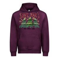 Mauve Wine Saint Nick's Christmas Tree Farm Urban Hoodie - MaliasSmallBusiness