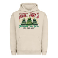 Pigment French Oak Saint Nick's Christmas Tree Farm Urban Hoodie - MaliasSmallBusiness