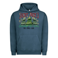 Pigment Midnight Navy Saint Nick's Christmas Tree Farm Urban Hoodie - MaliasSmallBusiness