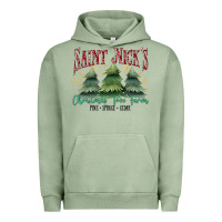 Pigment Oil Green Saint Nick's Christmas Tree Farm Urban Hoodie - MaliasSmallBusiness