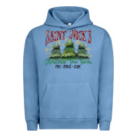Pigment Pebble Blue Saint Nick's Christmas Tree Farm Urban Hoodie - MaliasSmallBusiness