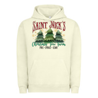 Pigment Pistachio Saint Nick's Christmas Tree Farm Urban Hoodie - MaliasSmallBusiness