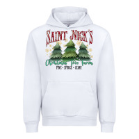 White Saint Nick's Christmas Tree Farm Urban Hoodie - MaliasSmallBusiness