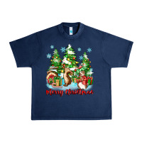 Navy merry christmas rabbits Urban Heavy Tee - Zillion Design Studio