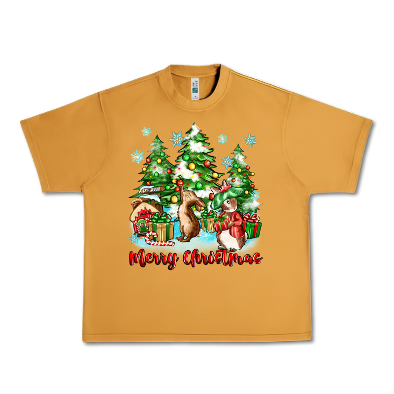 Merry Christmas Rabbits Urban Heavy Tee by Zillion Design Studio | Teevron