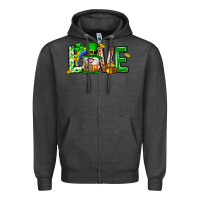 Charcoal Heather Love st. patricks day Zipper Hoodie - Neo Western
