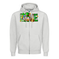 Dove Grey Love st. patricks day Zipper Hoodie - Neo Western