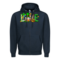 Navy Love st. patricks day Zipper Hoodie - Neo Western