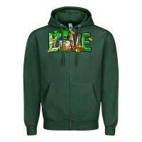 Sports Green Love st. patricks day Zipper Hoodie - Neo Western