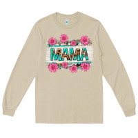 Mushroom mama leopard with turquoise background Long Sleeve Tee - texasbilliewilder