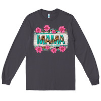 Smoke mama leopard with turquoise background Long Sleeve Tee - texasbilliewilder