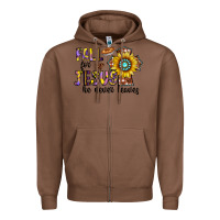 Chestnut fall for jesus he never leaves Zipper Hoodie - CowhideDigitalArt